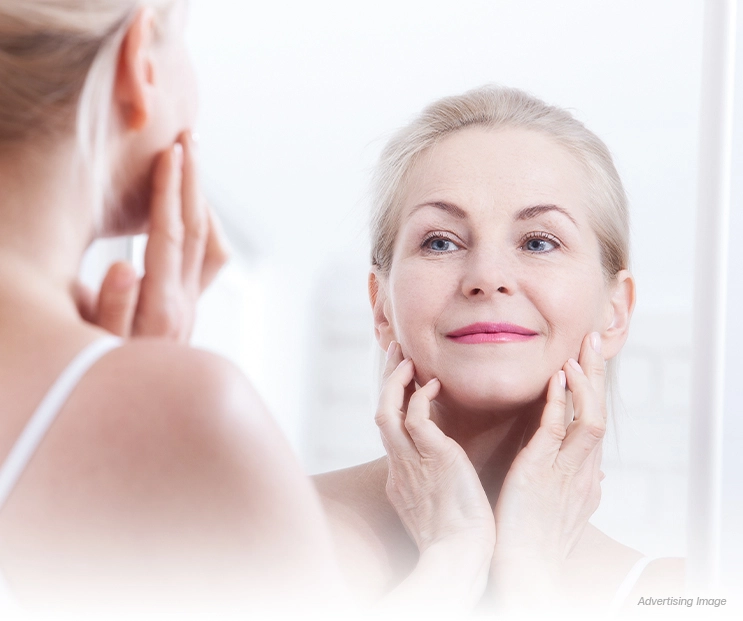 face lift care for aging skin in 50s with dryness loose skin and collagen loss
