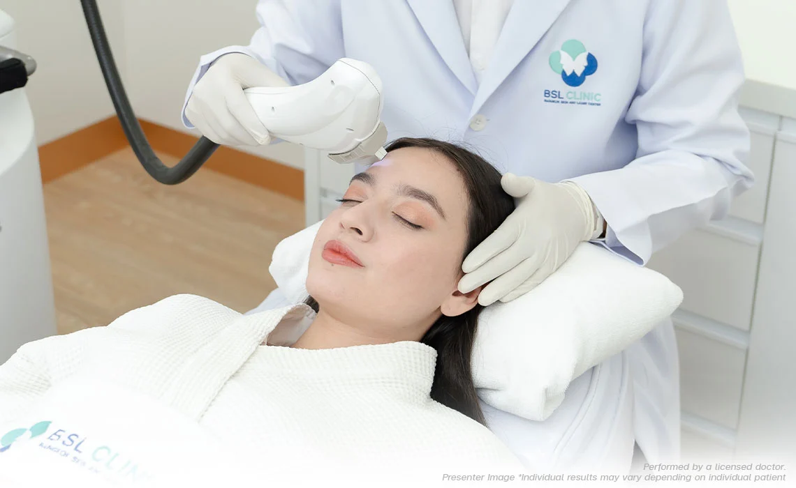 ipl hair removal for face at bangkok clinic for sensitive skin and light facial hair treatment