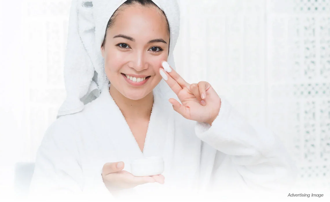 Keep your skin hydrated with a gentle moisturizer and apply sunscreen daily, even indoors.