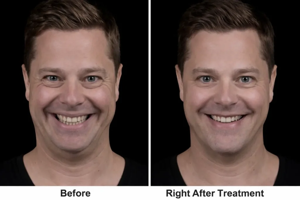 male jawline cheek enhancement before and after bangkok dermal filler program hyaluronic acid filler facial contouring midface support chin projection bsl clinic