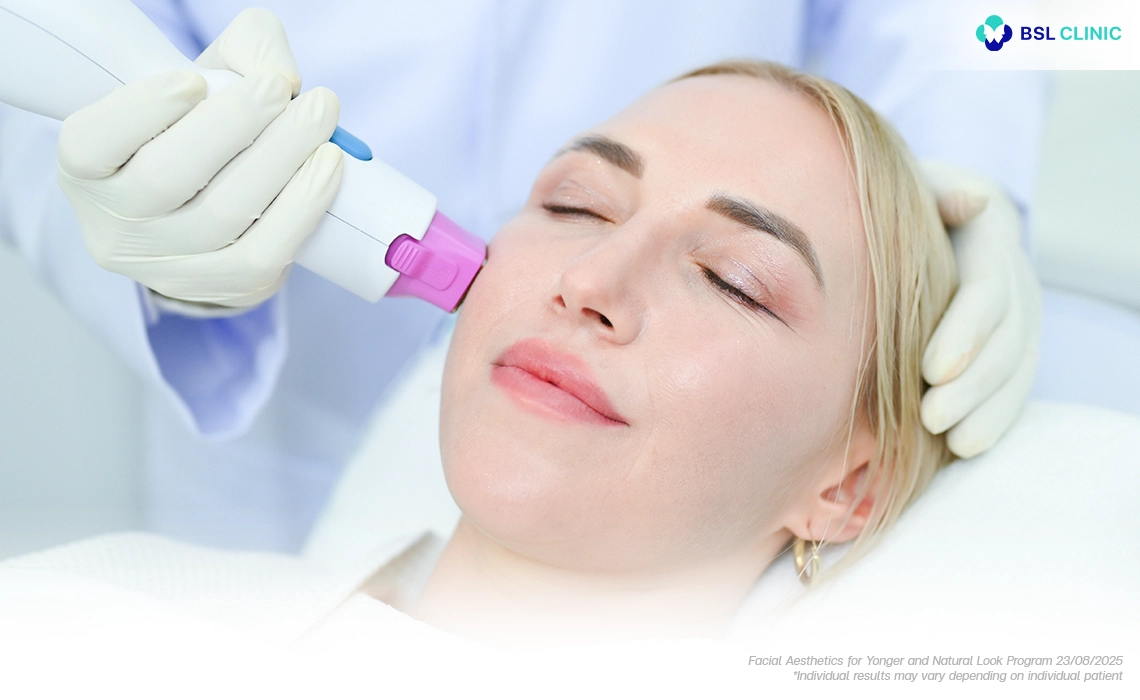 During Thermage Skin Tightening Program